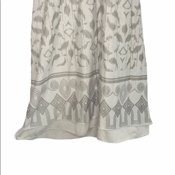 Athleta Gray Halter Tie-Back Maxi Dress Boho Aztec Print Size Small - Picture 10 of 13